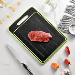 NEW! Double-side Cutting Board With Defrosting Function Chopping Board Kitchen Grinding Cutting Board With Knife Sharpener